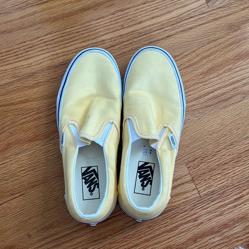 Yellow slip on vans